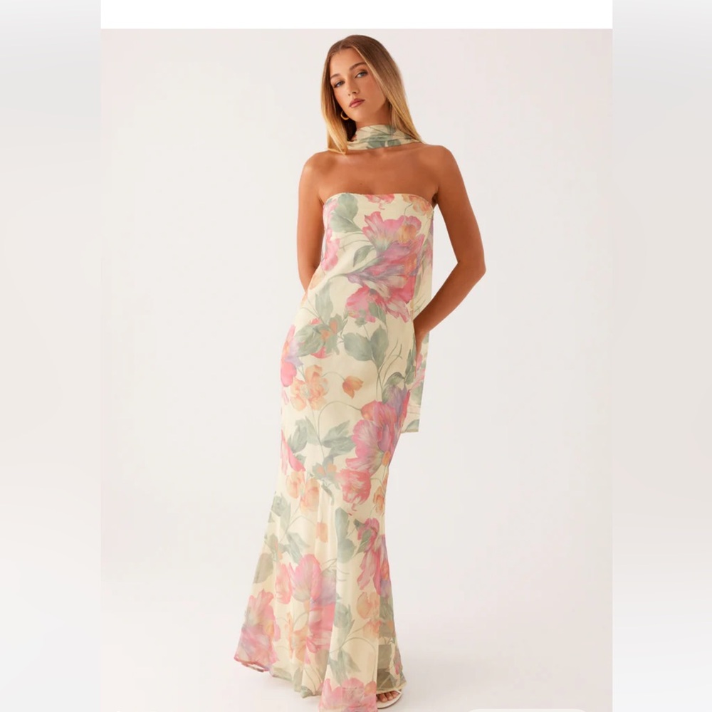 Peppermayo Floral Dress with Neck Scarf